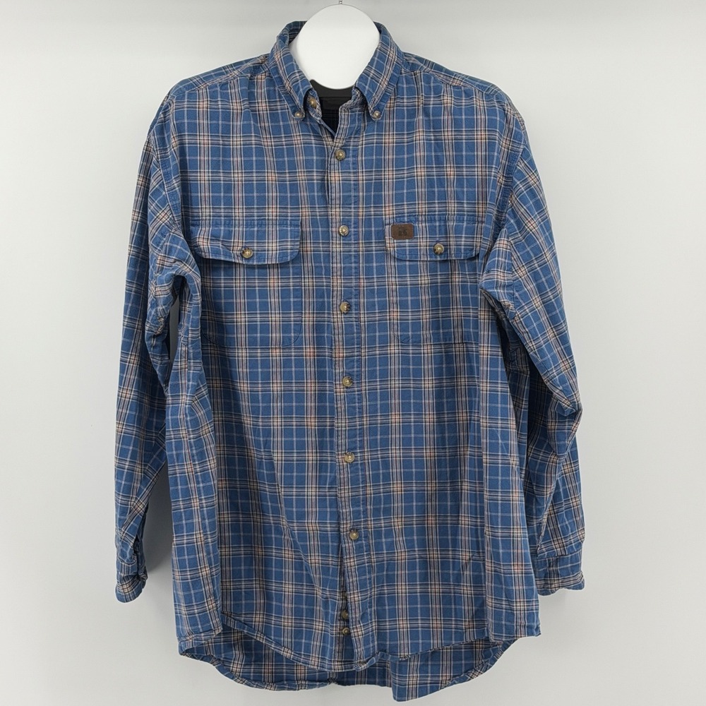 Wrangler Riggs Workwear Shirt Mens XL  Plaid Button Down Long Sleeve Cotton